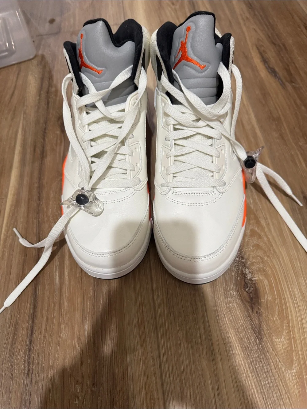 Air Jordan Retro 5 Sneakers mens 10 in White & Orange never worn. No box
